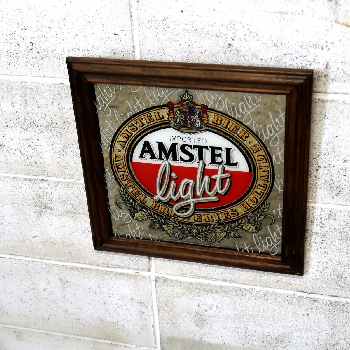 AMSTEL light ビンテージ パブミラー
