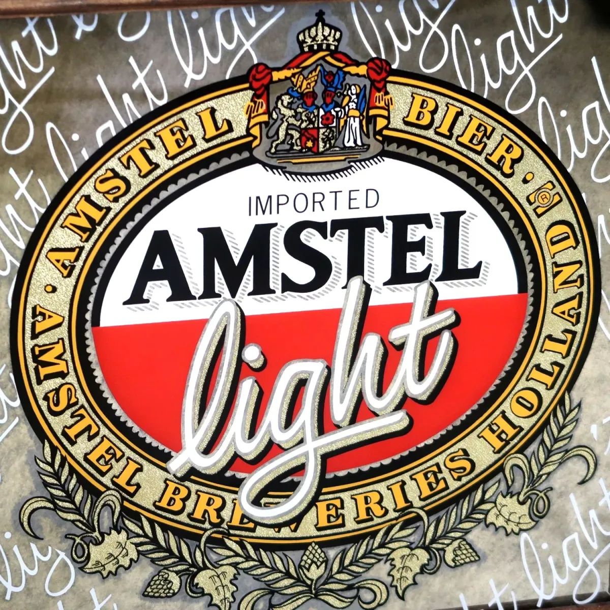 AMSTEL light ビンテージ パブミラー