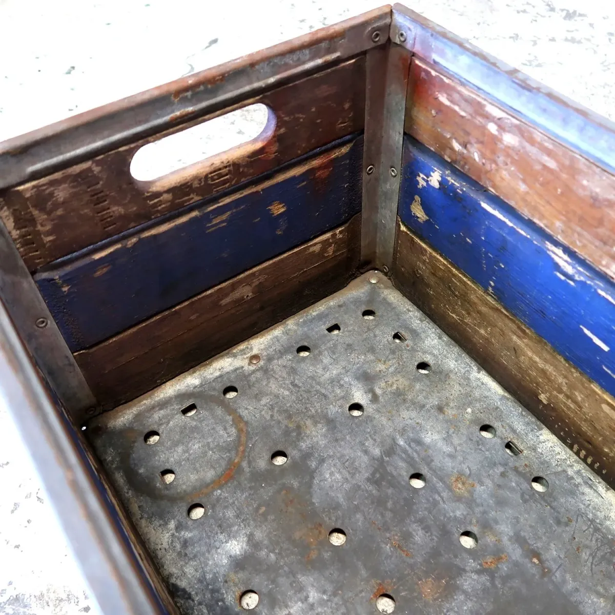 ビンテージ ウッド×メタル ボックス