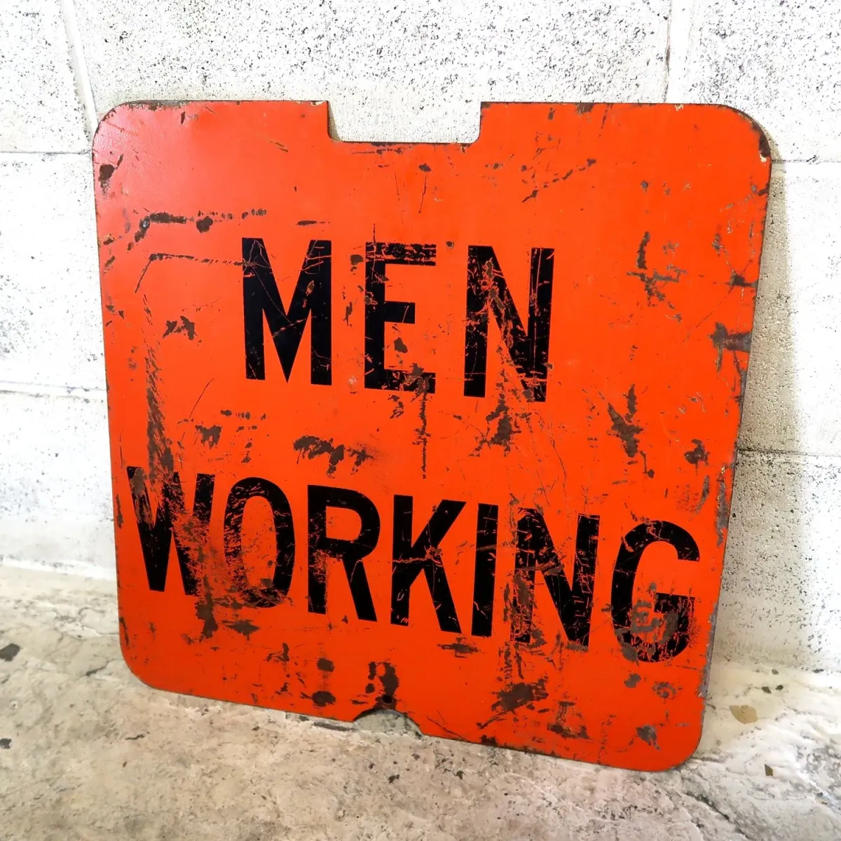 MEN WORKING ビンテージ 両面メタルサイン