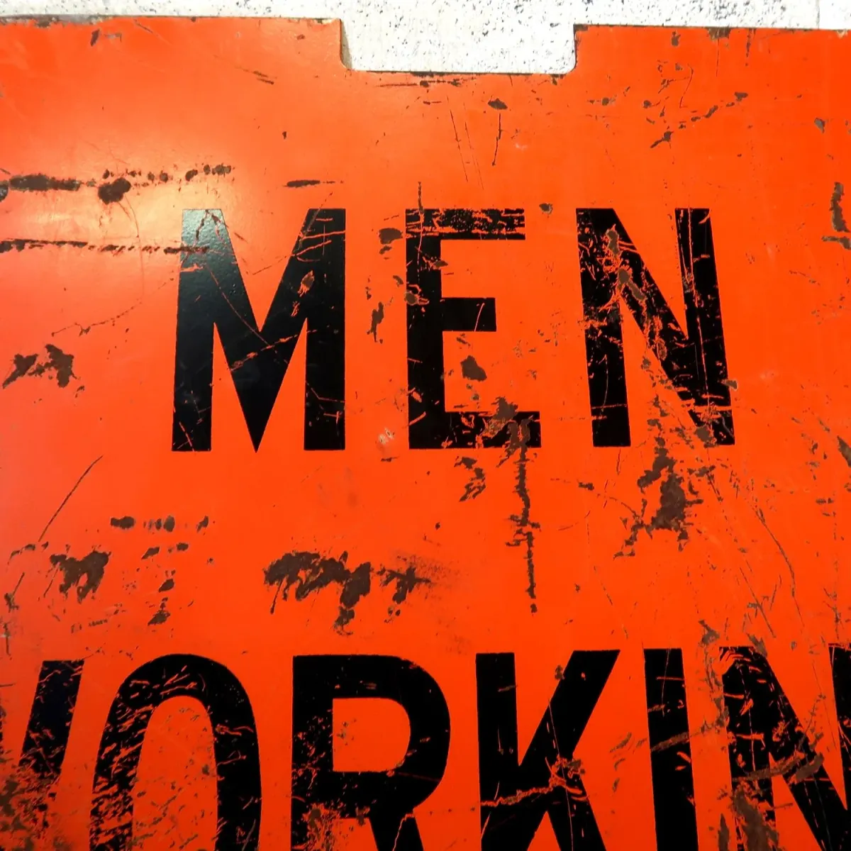 MEN WORKING ビンテージ 両面メタルサイン