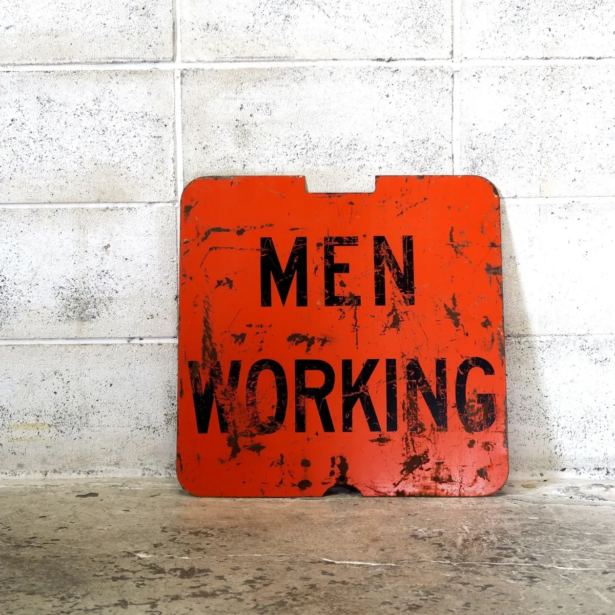 MEN WORKING ビンテージ 両面メタルサイン