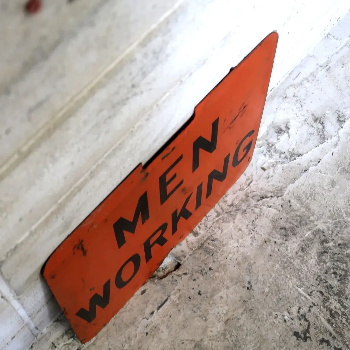 MEN WORKING ビンテージ 両面メタルサイン