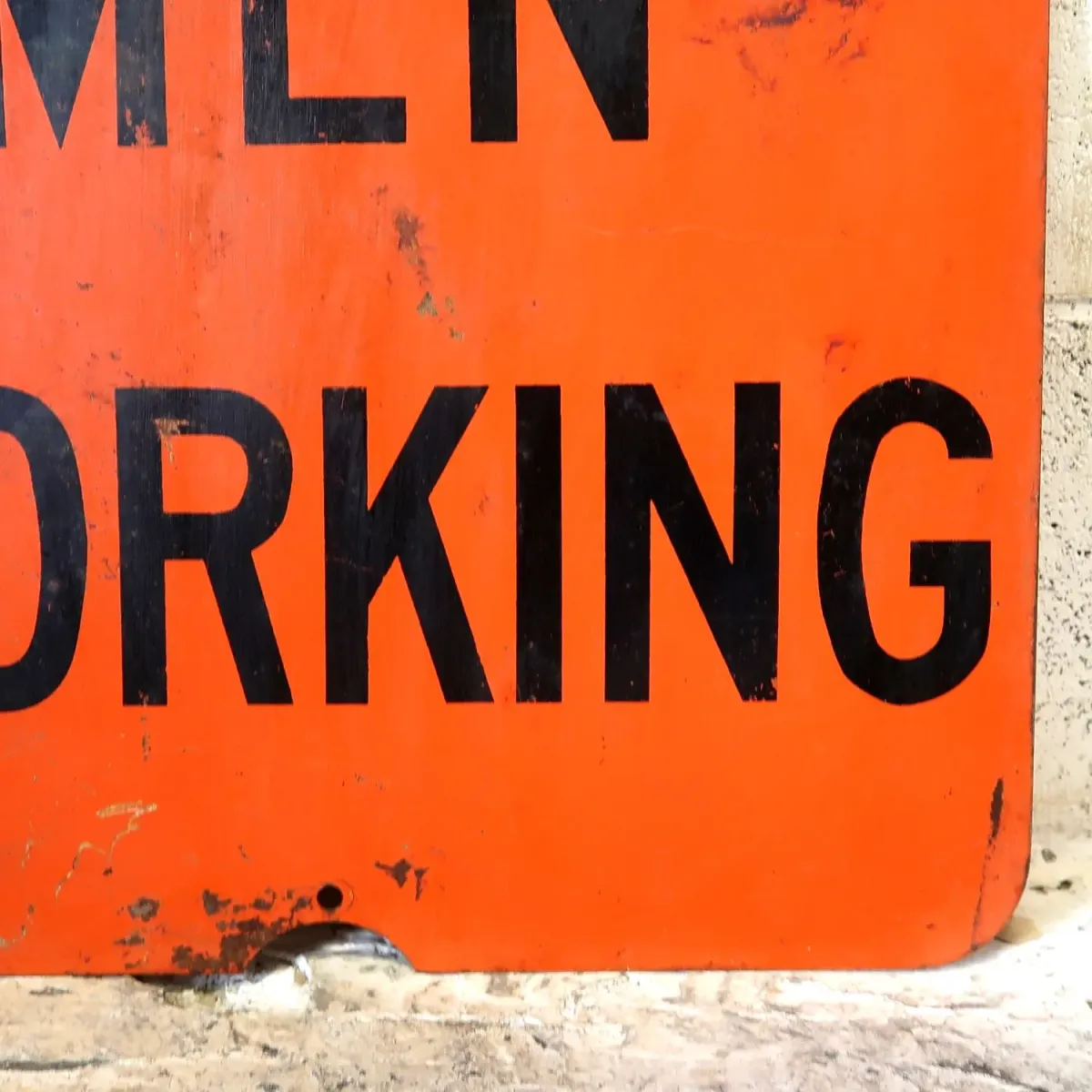 MEN WORKING ビンテージ 両面メタルサイン