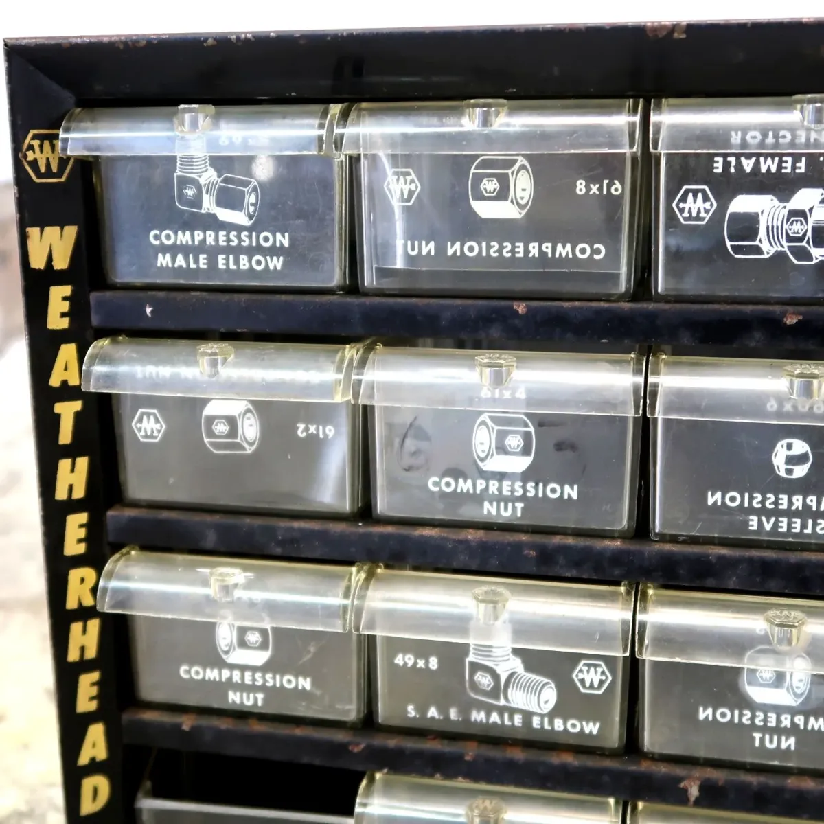 Weatherhead ビンテージ パーツキャビネット