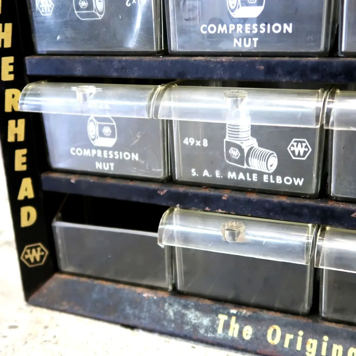 Weatherhead ビンテージ パーツキャビネット