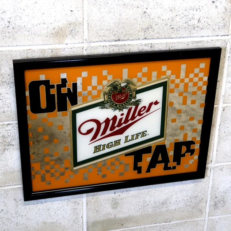Miller HIGH LIFE ビンテージ パブミラー