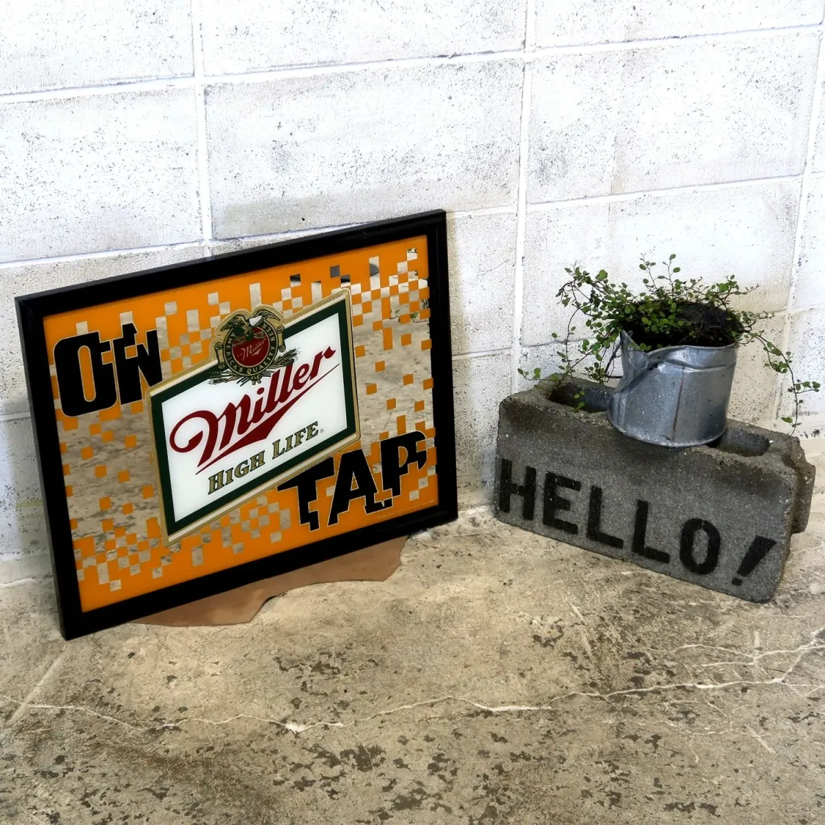Miller HIGH LIFE ビンテージ パブミラー