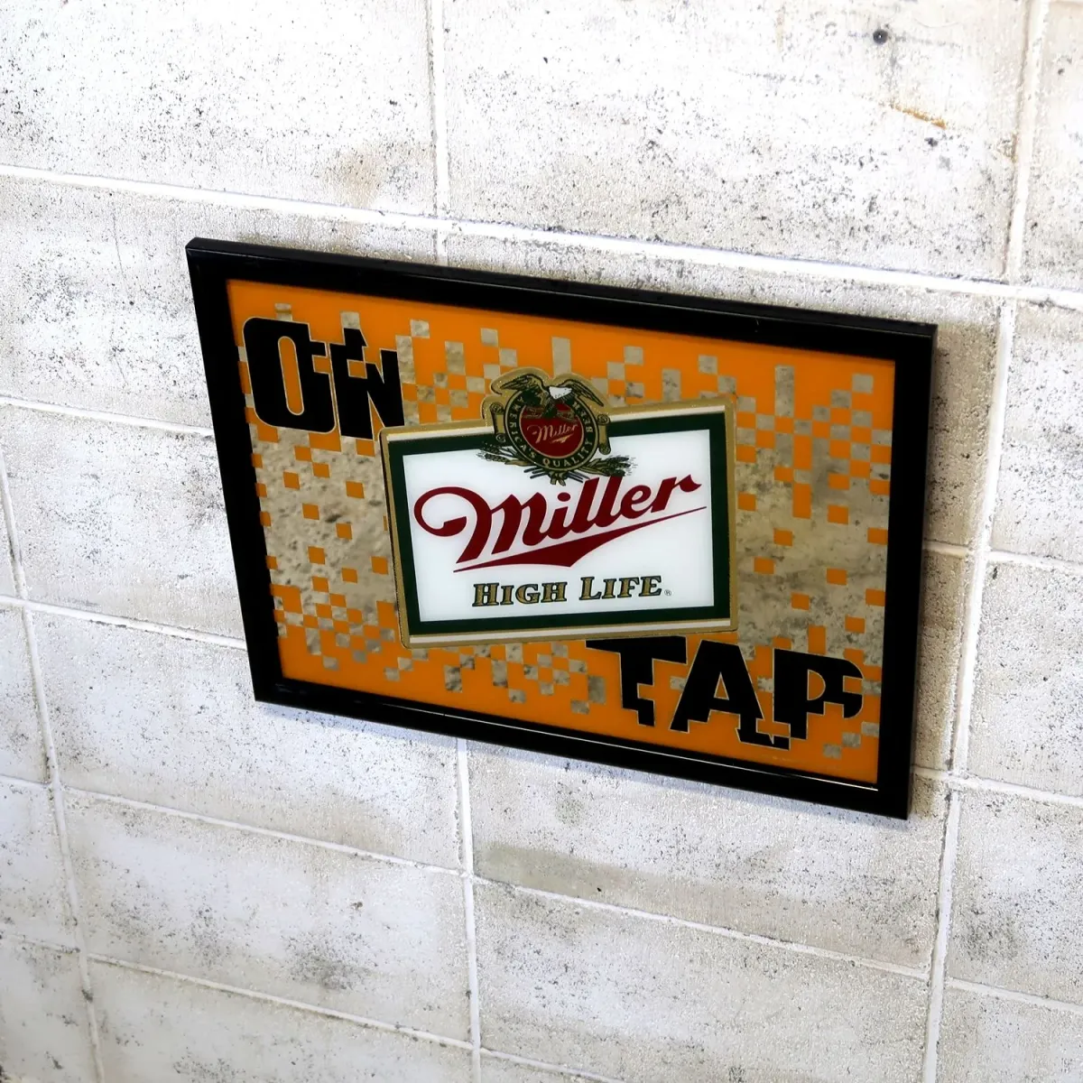 Miller HIGH LIFE ビンテージ パブミラー