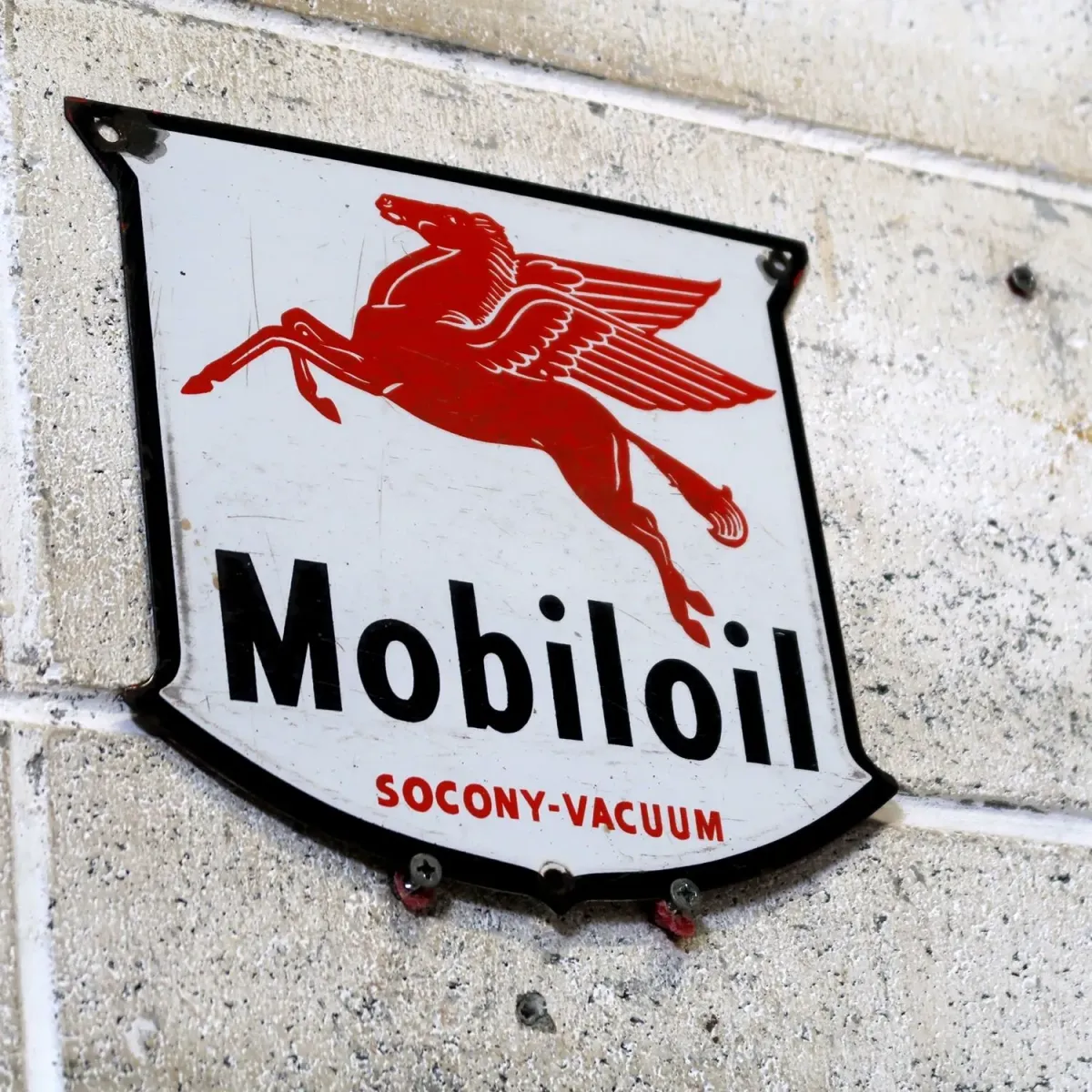 Mobiloil ホーロー看板