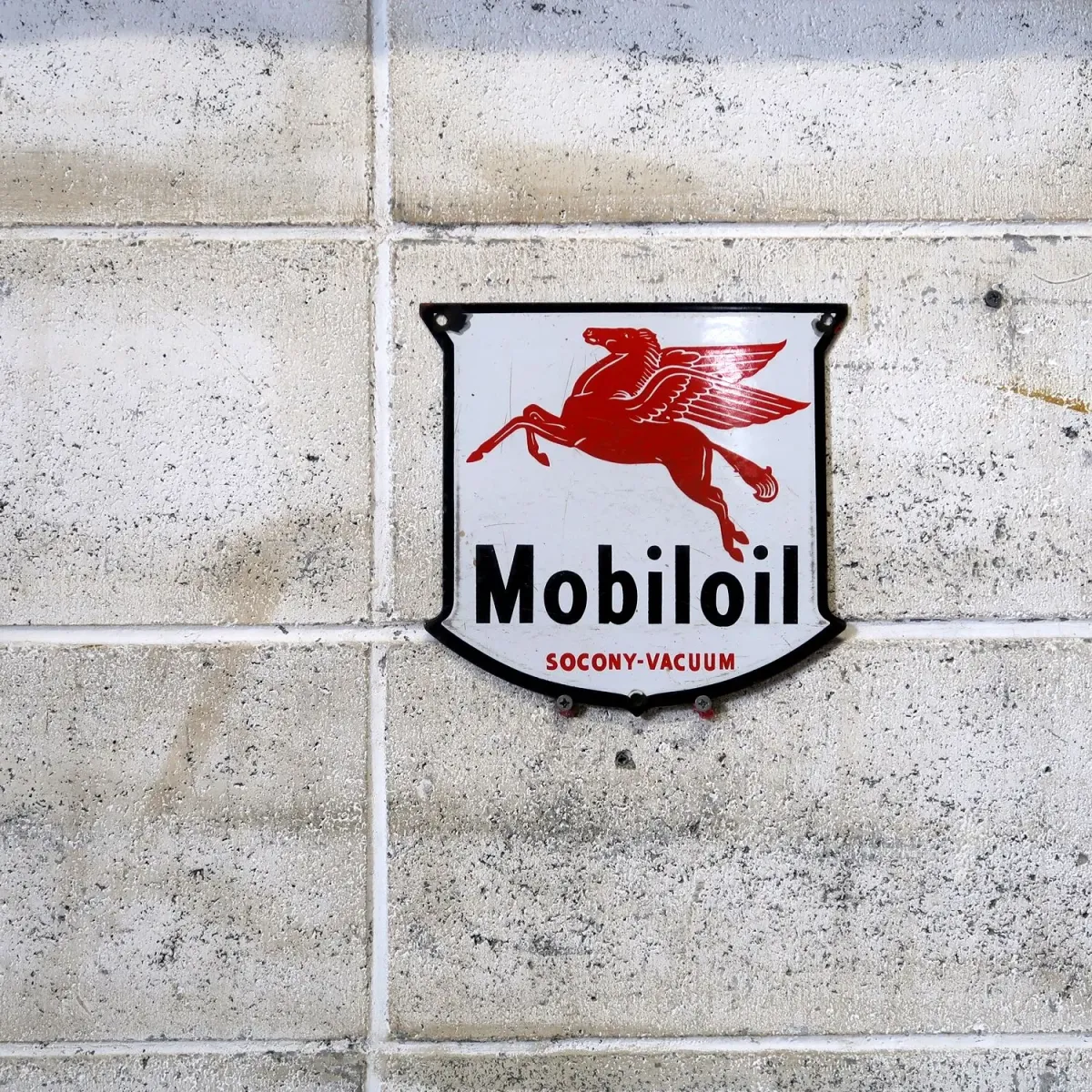 Mobiloil ホーロー看板