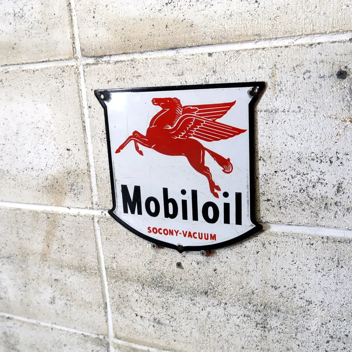 Mobiloil ホーロー看板