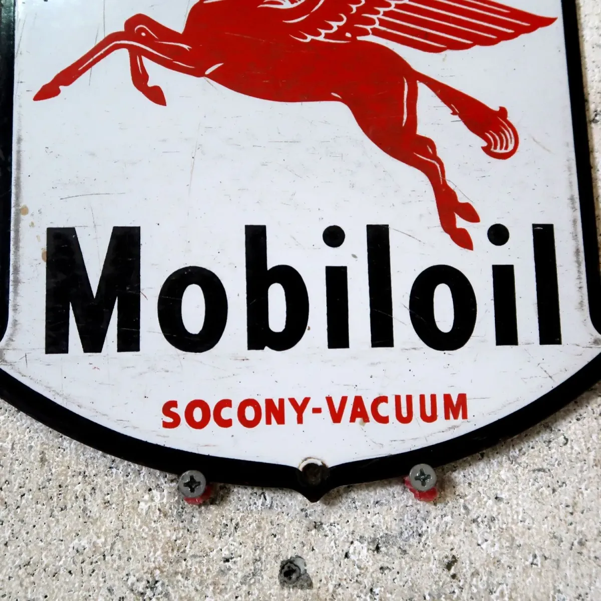 Mobiloil ホーロー看板