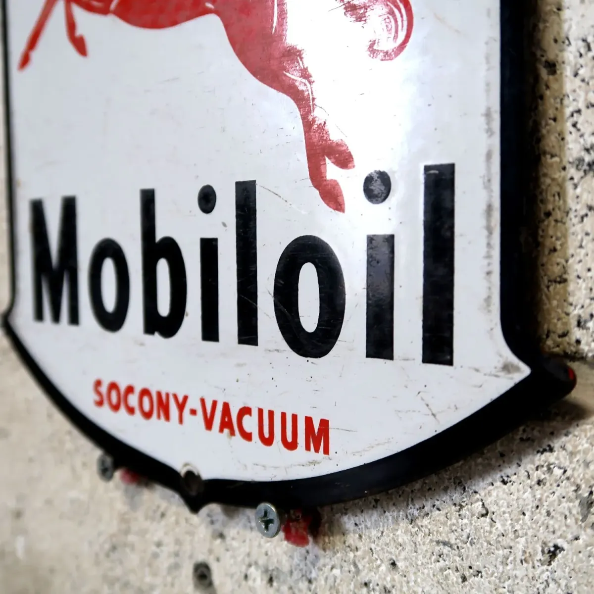 Mobiloil ホーロー看板