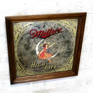 Miller HIGH LIFE ビンテージ パブミラー