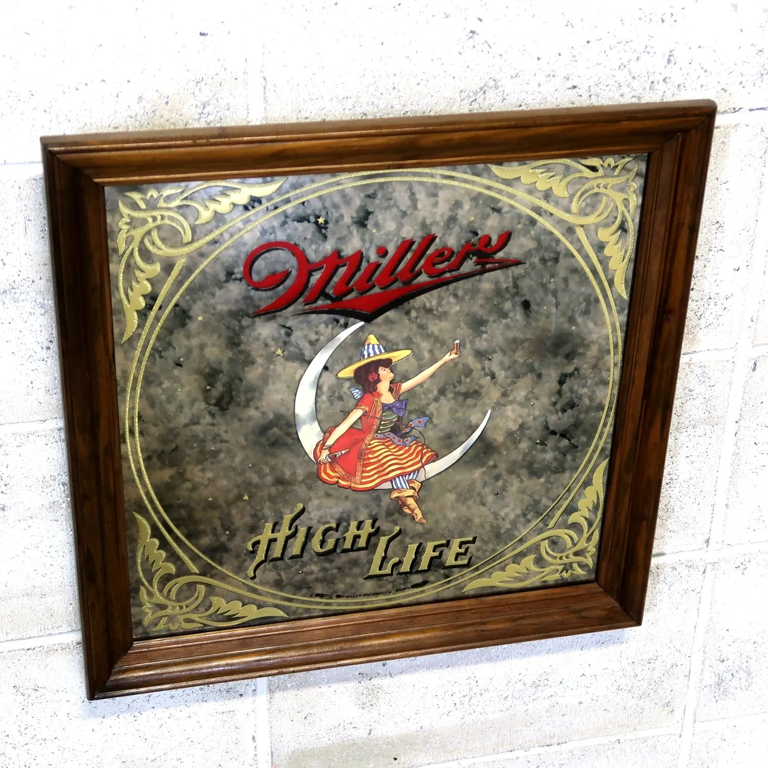 Miller HIGH LIFE ビンテージ パブミラー ｜ glow ANTIQUES