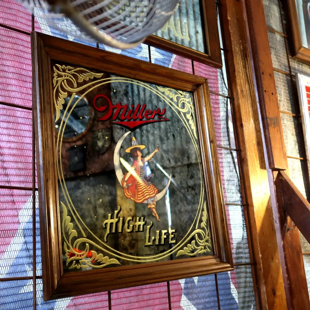 Miller HIGH LIFE ビンテージ パブミラー