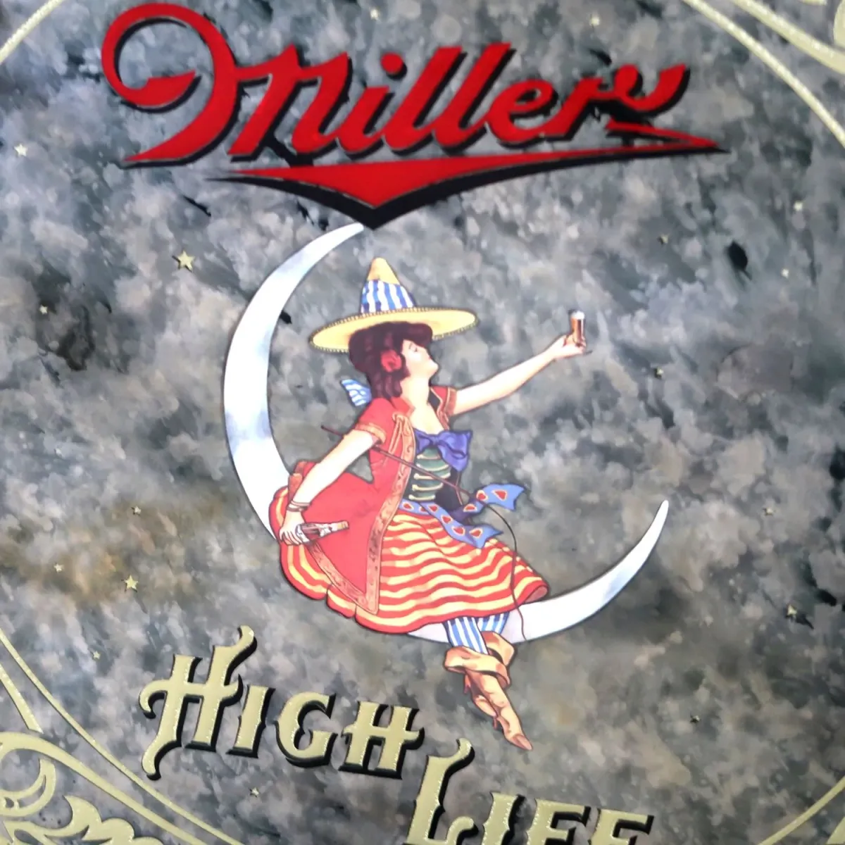 Miller HIGH LIFE ビンテージ パブミラー
