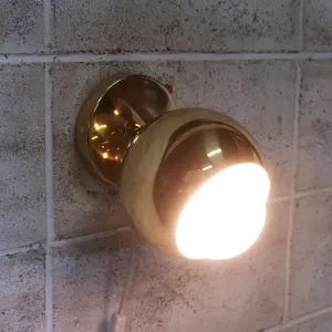 ミッドセンチュリー ゴールドメタル ボールランプ 2way