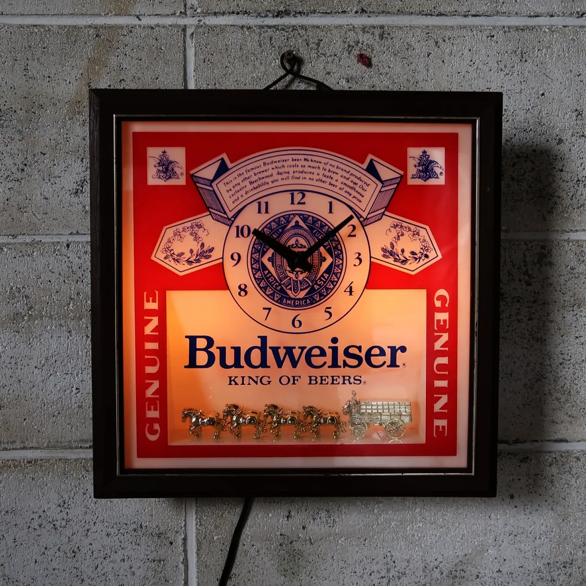 Budweiser ビンテージ ライトクロック