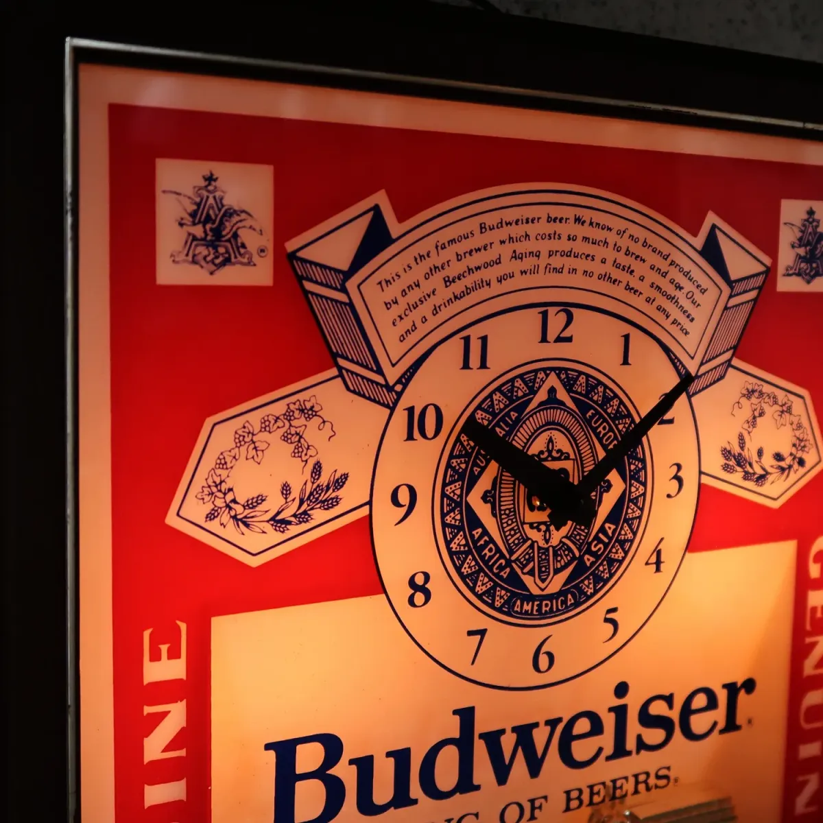 Budweiser ビンテージ ライトクロック