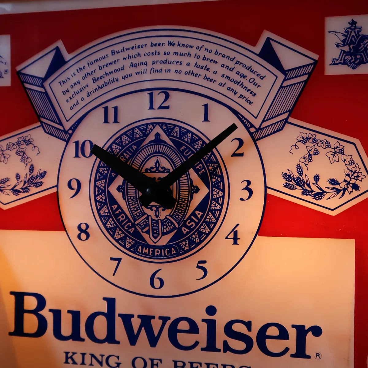 Budweiser ビンテージ ライトクロック