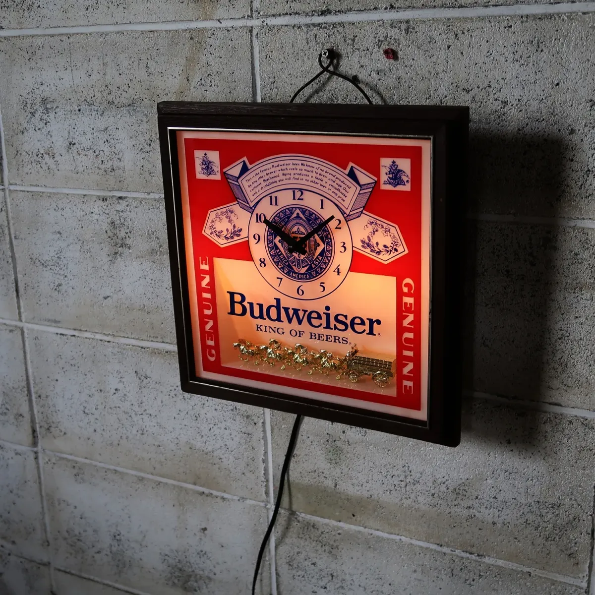Budweiser ビンテージ ライトクロック