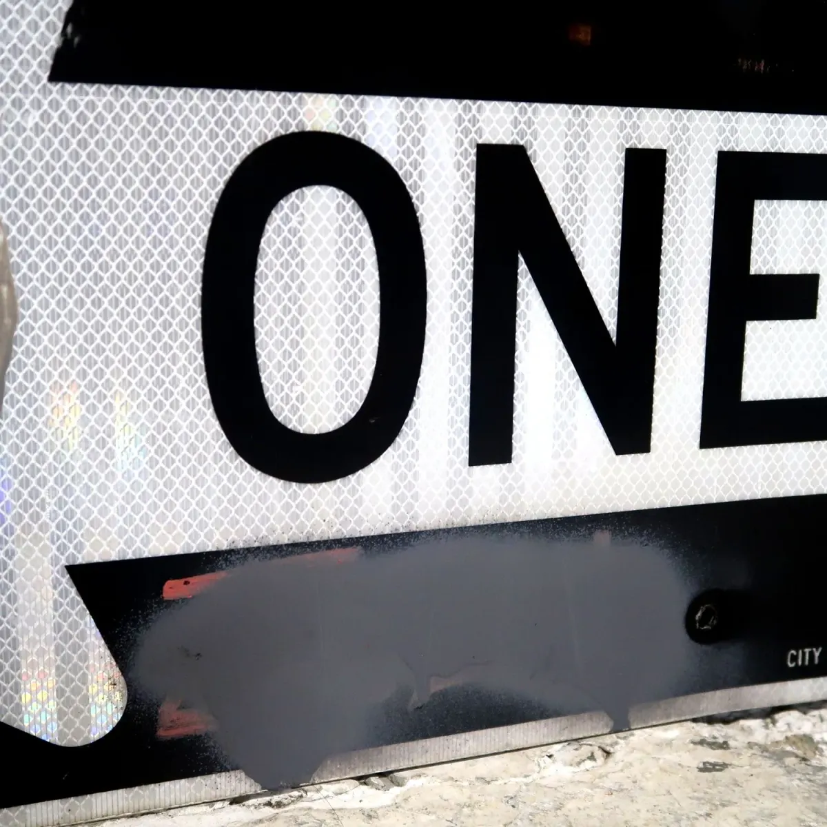 ONE WAY ロードサイン