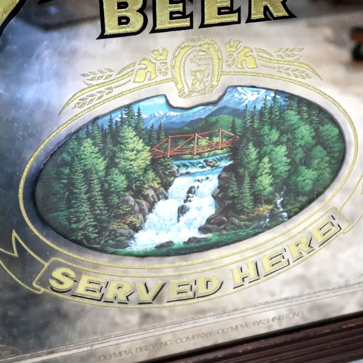 OLYMPIA BEER ビンテージ パブミラー