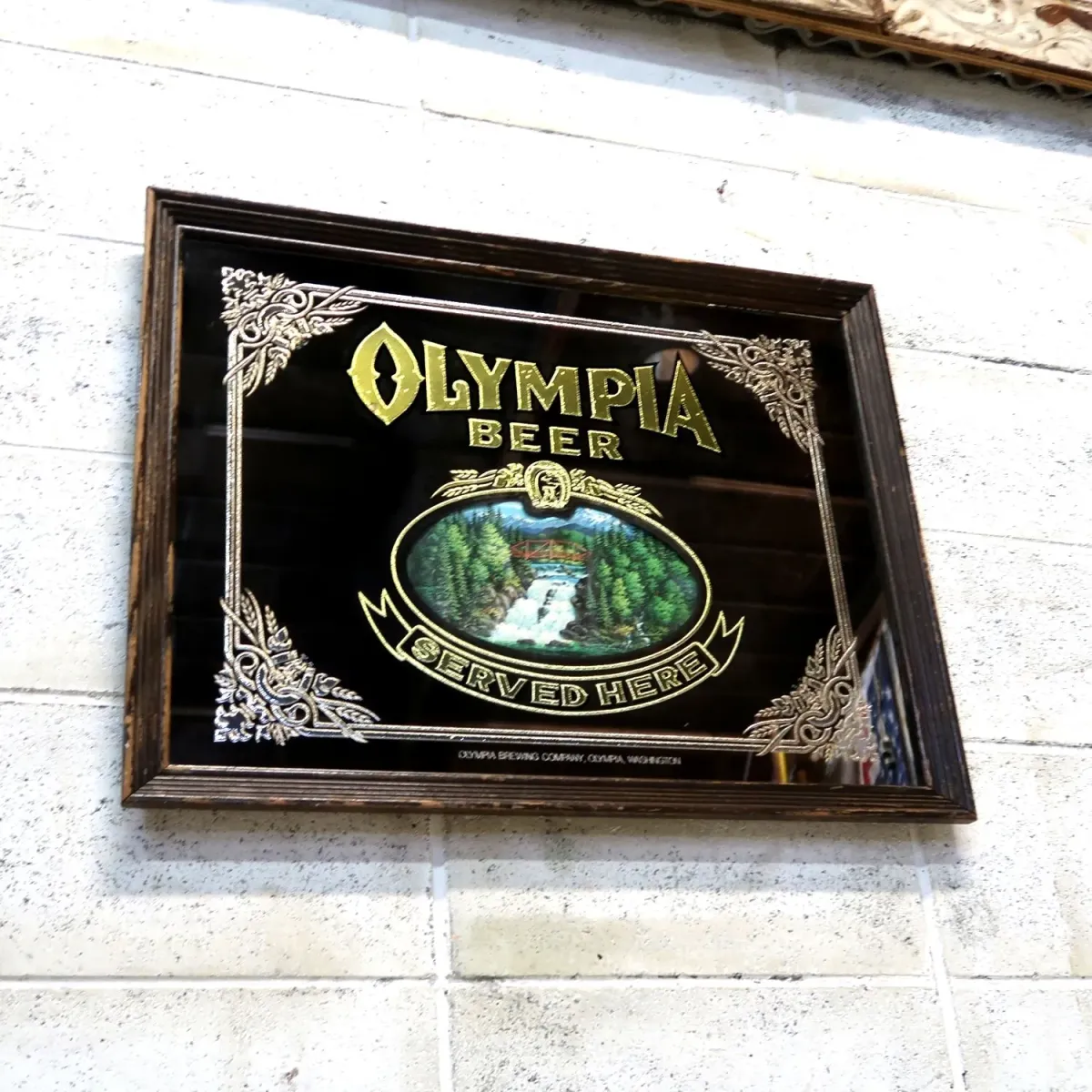 OLYMPIA BEER ビンテージ パブミラー