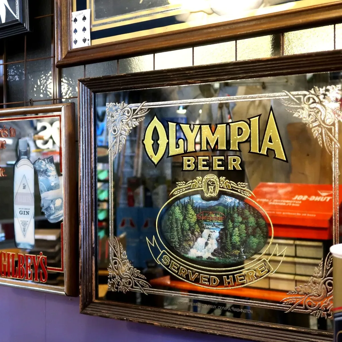 OLYMPIA BEER ビンテージ パブミラー