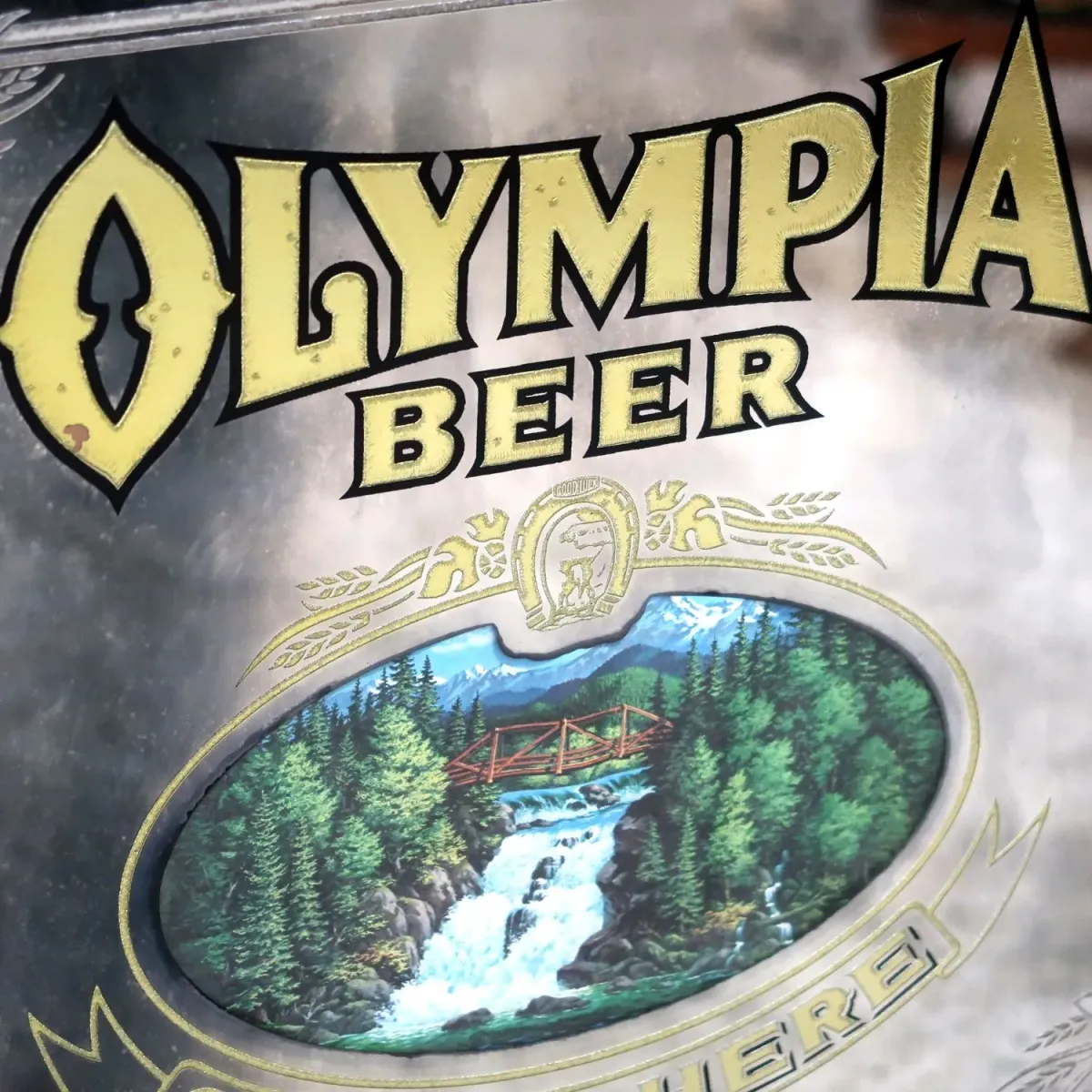 OLYMPIA BEER ビンテージ パブミラー