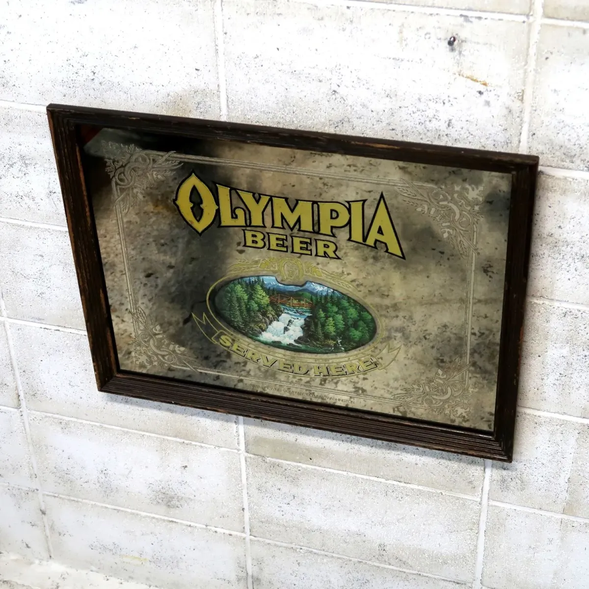 OLYMPIA BEER ビンテージ パブミラー
