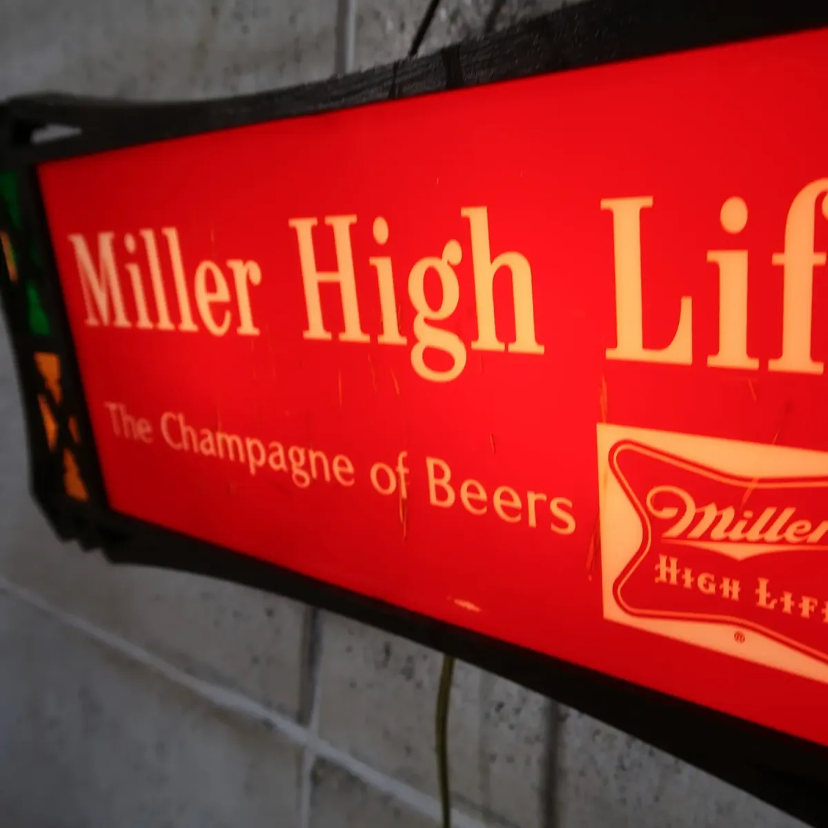 Miller HIGH LIFE ビンテージ ライトサイン