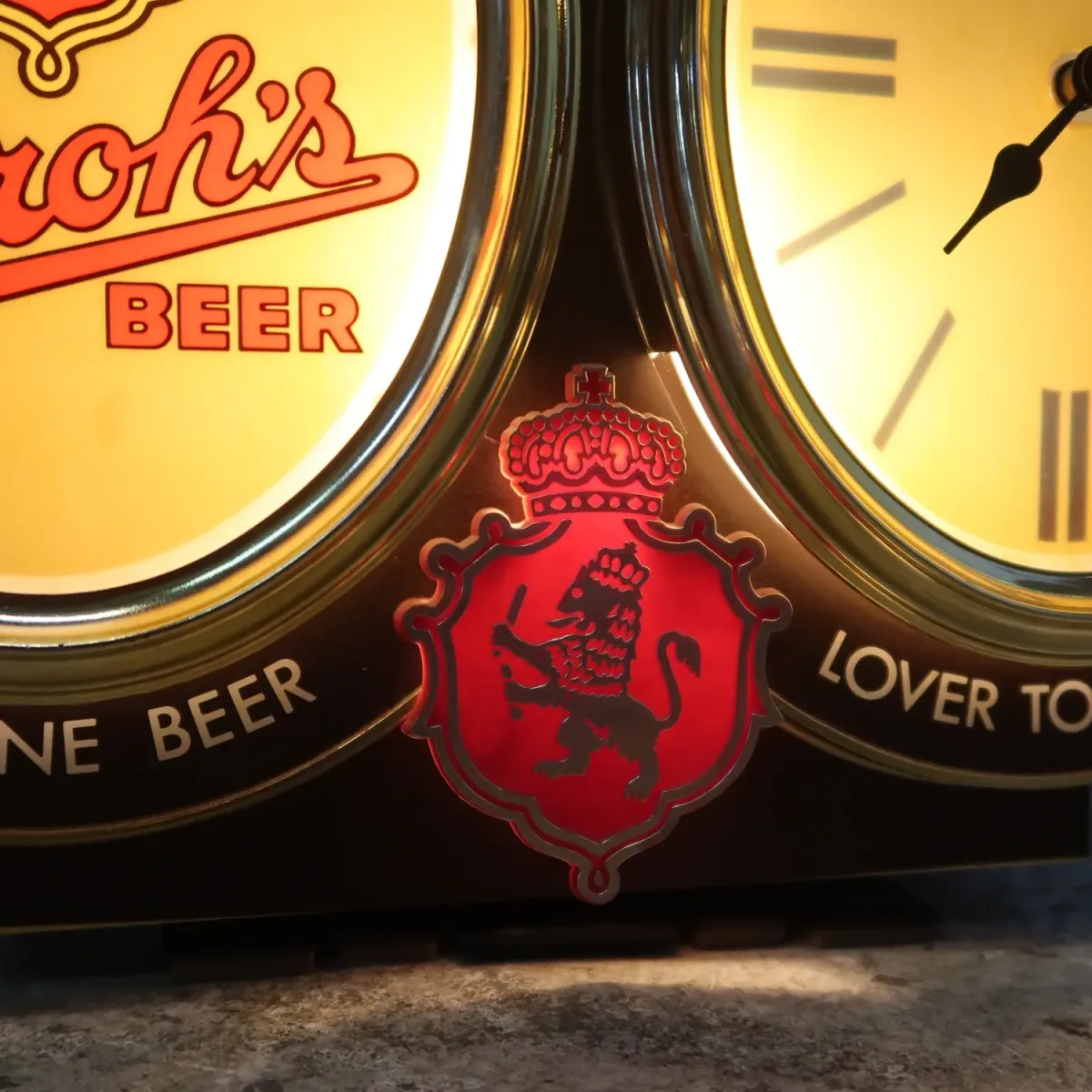 Stroh's BEER ビンテージ 2way ライトクロック
