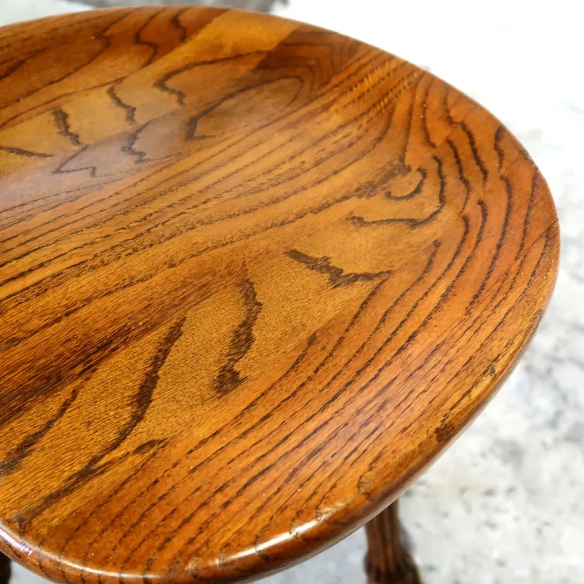 H.W. HULL & SONS アンティーク ウッドスツール オーク