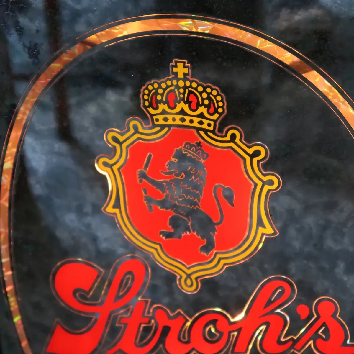 Stroh's BEER ビンテージ ライトサインパブミラー