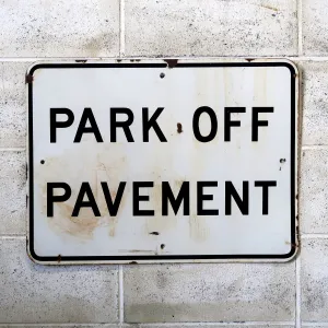 PARK OFF PAVEMENT ビンテージ ロードサイン ホーロー