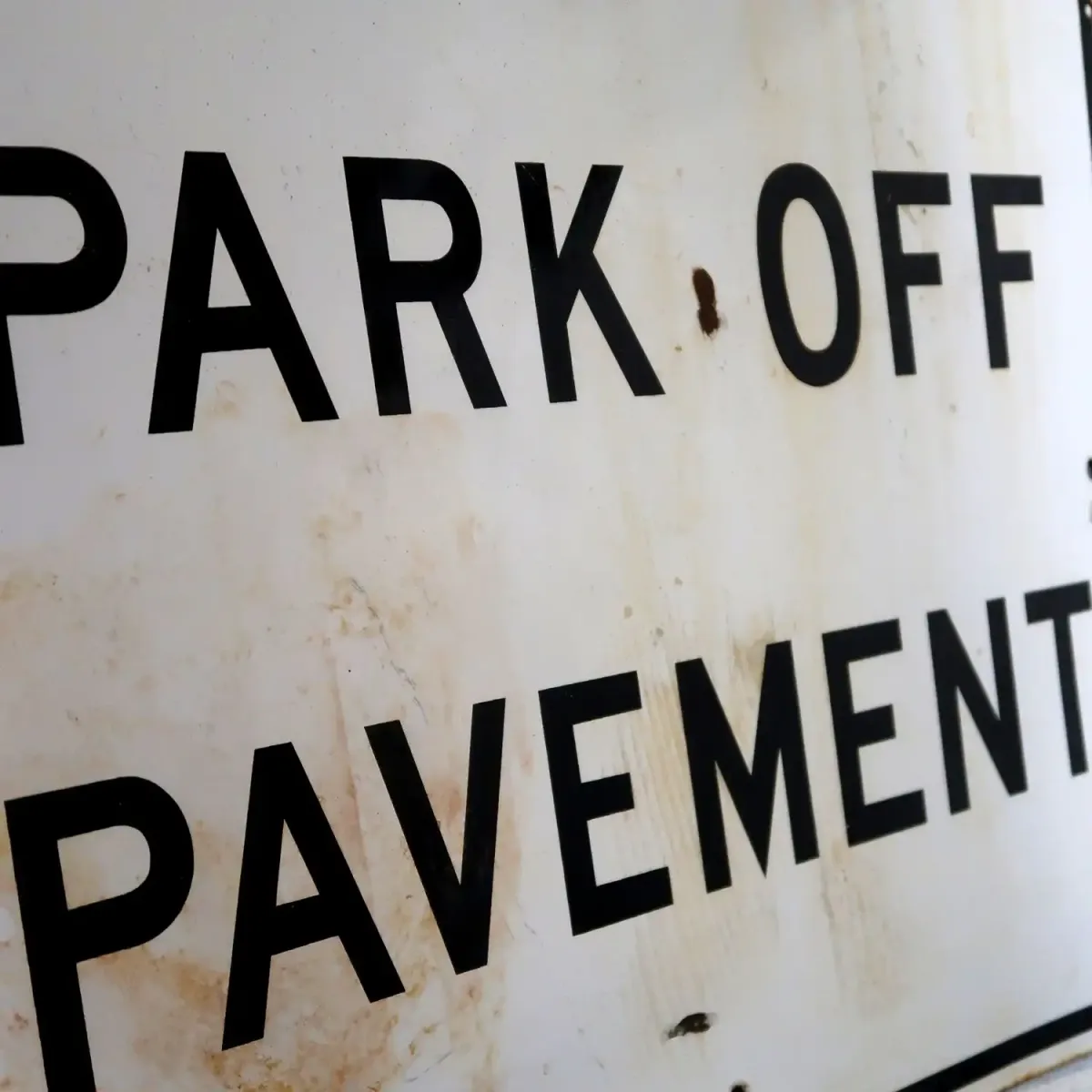 PARK OFF PAVEMENT ビンテージ ロードサイン ホーロー