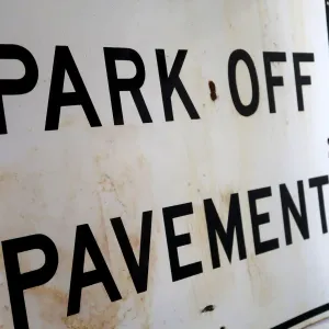 PARK OFF PAVEMENT ビンテージ ロードサイン ホーロー