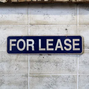 FOR LEASE メタルサイン