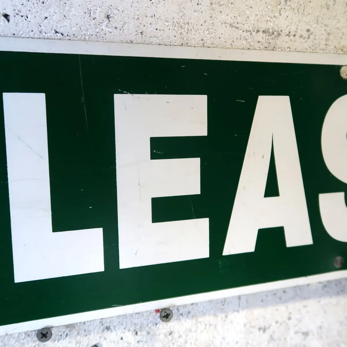 FOR LEASE メタルサイン