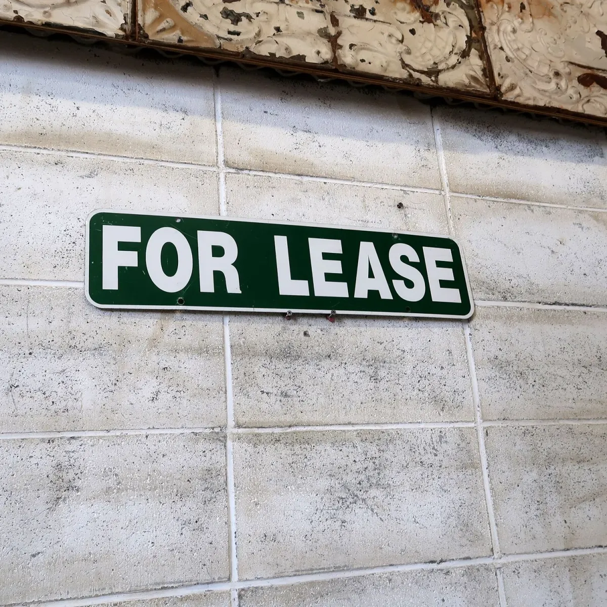 FOR LEASE メタルサイン