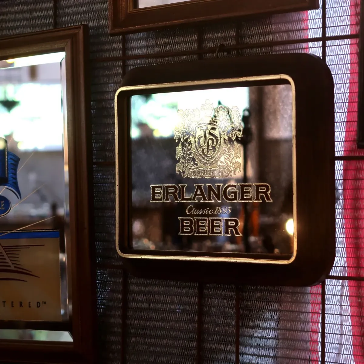 ERLANGER BEER ビンテージ パブミラー
