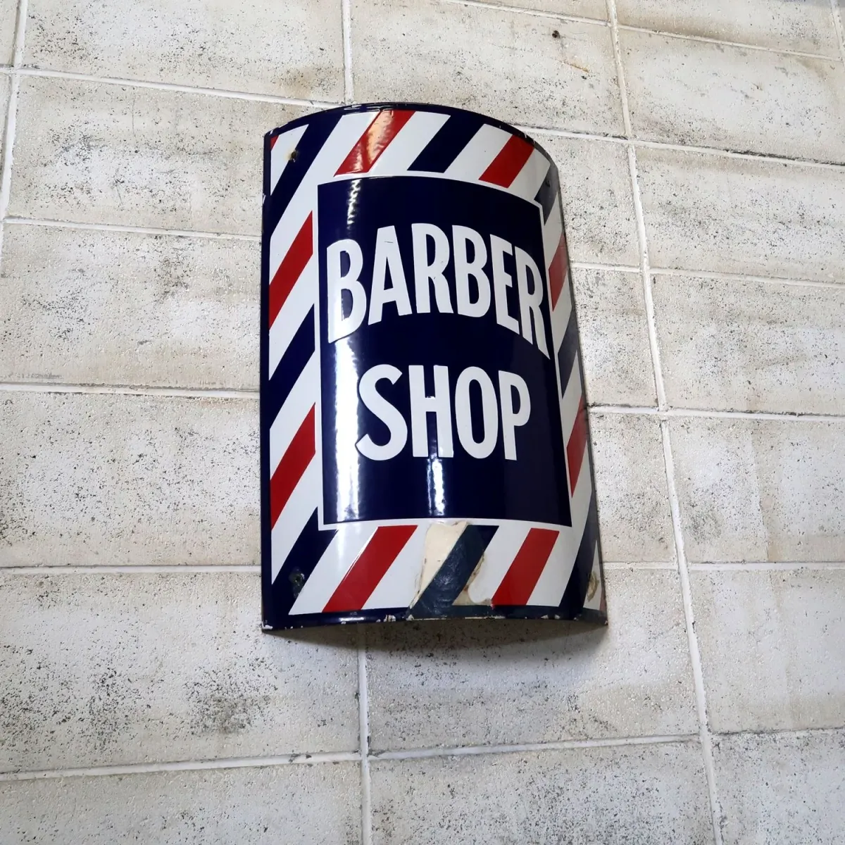 BARBER アンティーク ホーロー看板