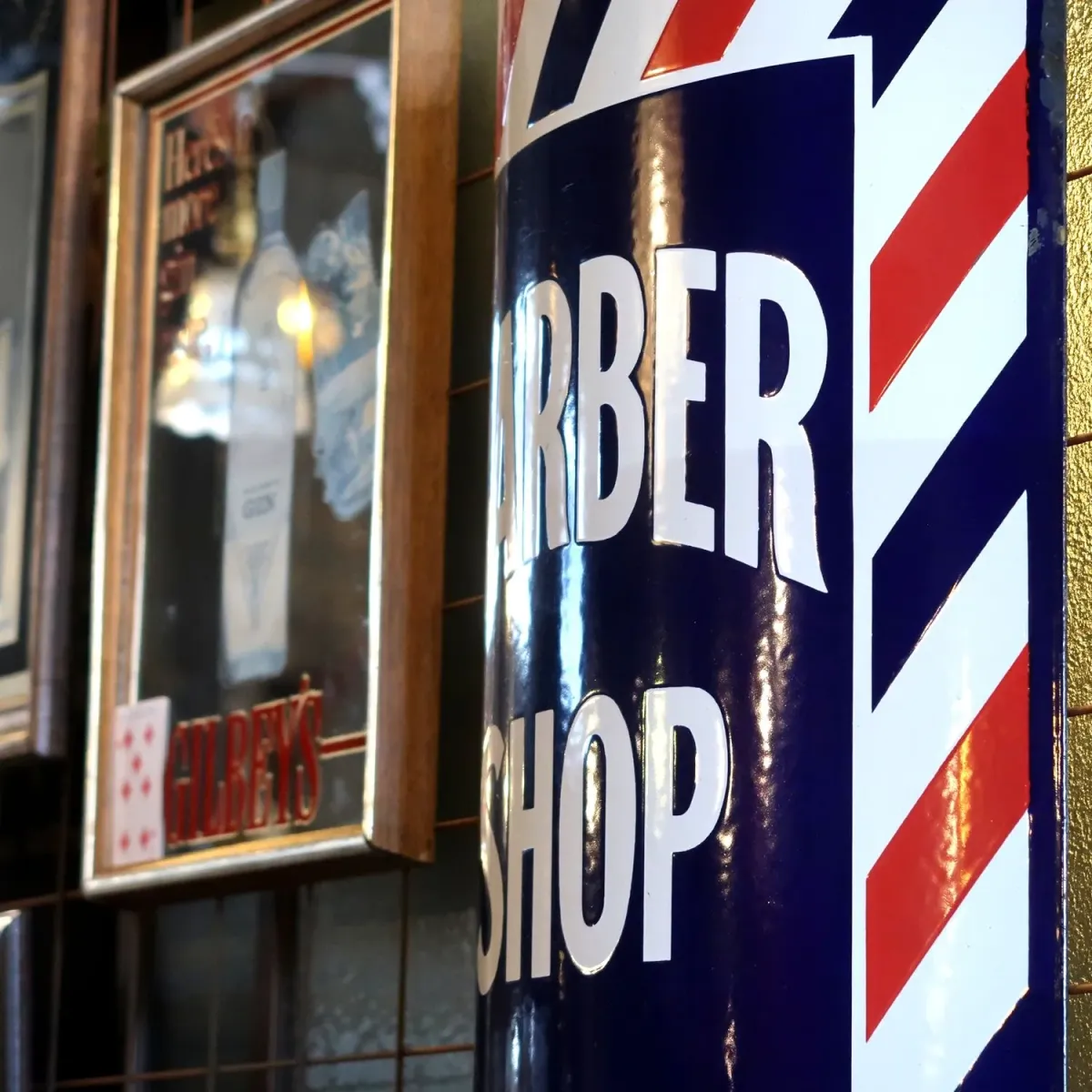 BARBER アンティーク ホーロー看板