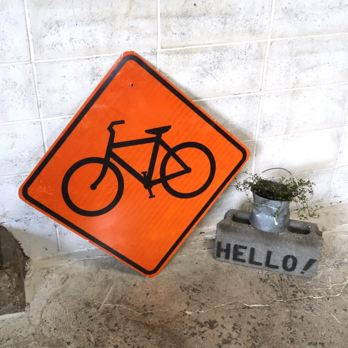 BIKE LANE ビンテージ ロードサイン