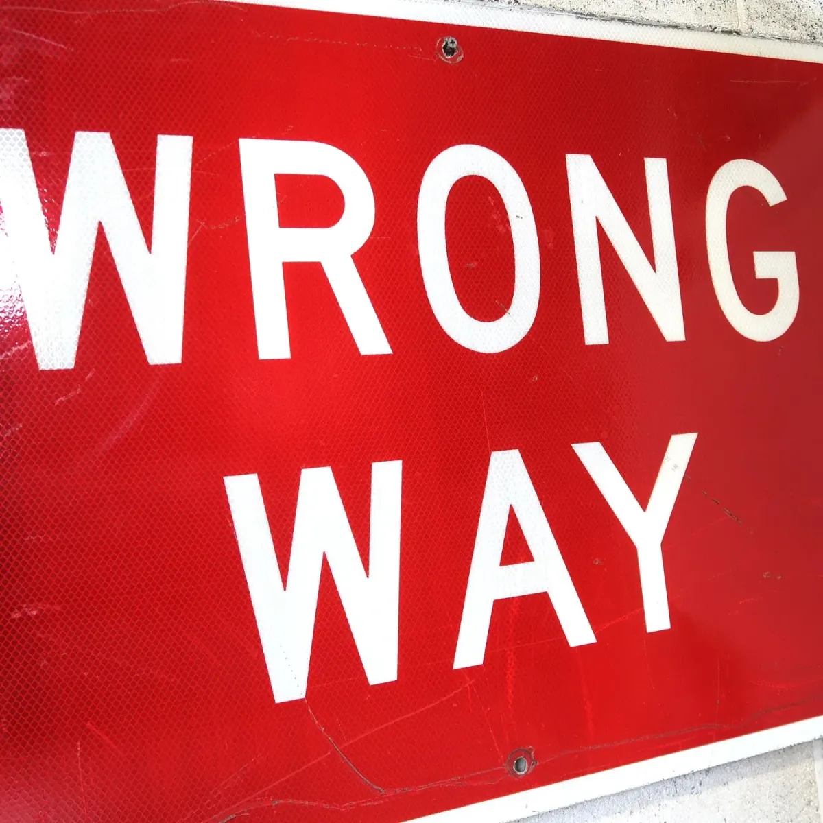 WRONG WAY 大型ロードサイン