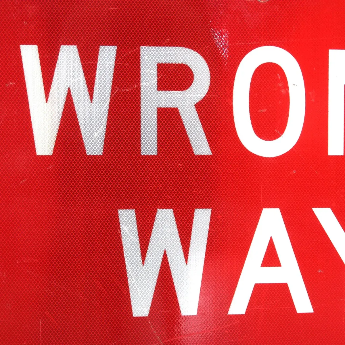 WRONG WAY 大型ロードサイン