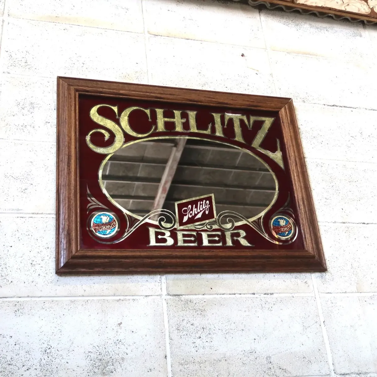 Schlitz ビンテージ パブミラー